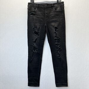 Black Distressed Women's Skinny Jeans